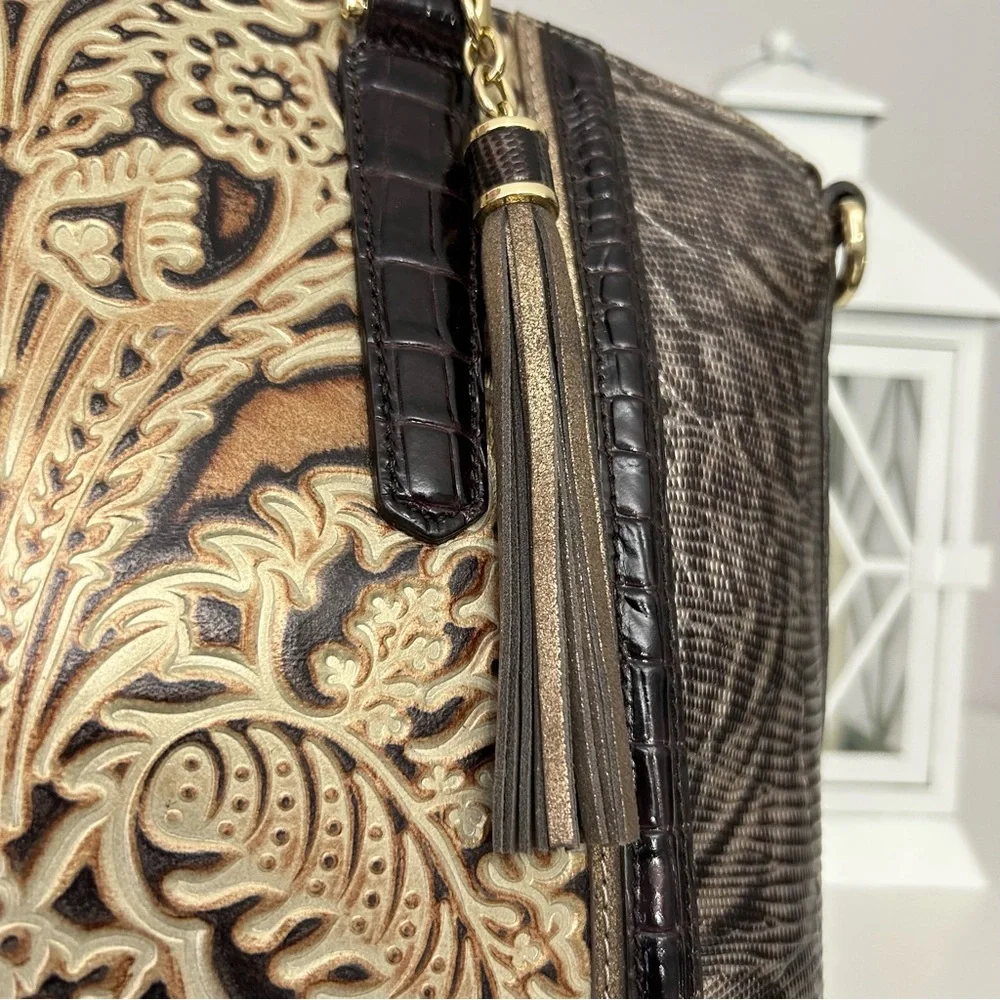 ❌SOLD❌Brahmin Duxbury Gold Bel Canto Satchel - Picture 4 of 14